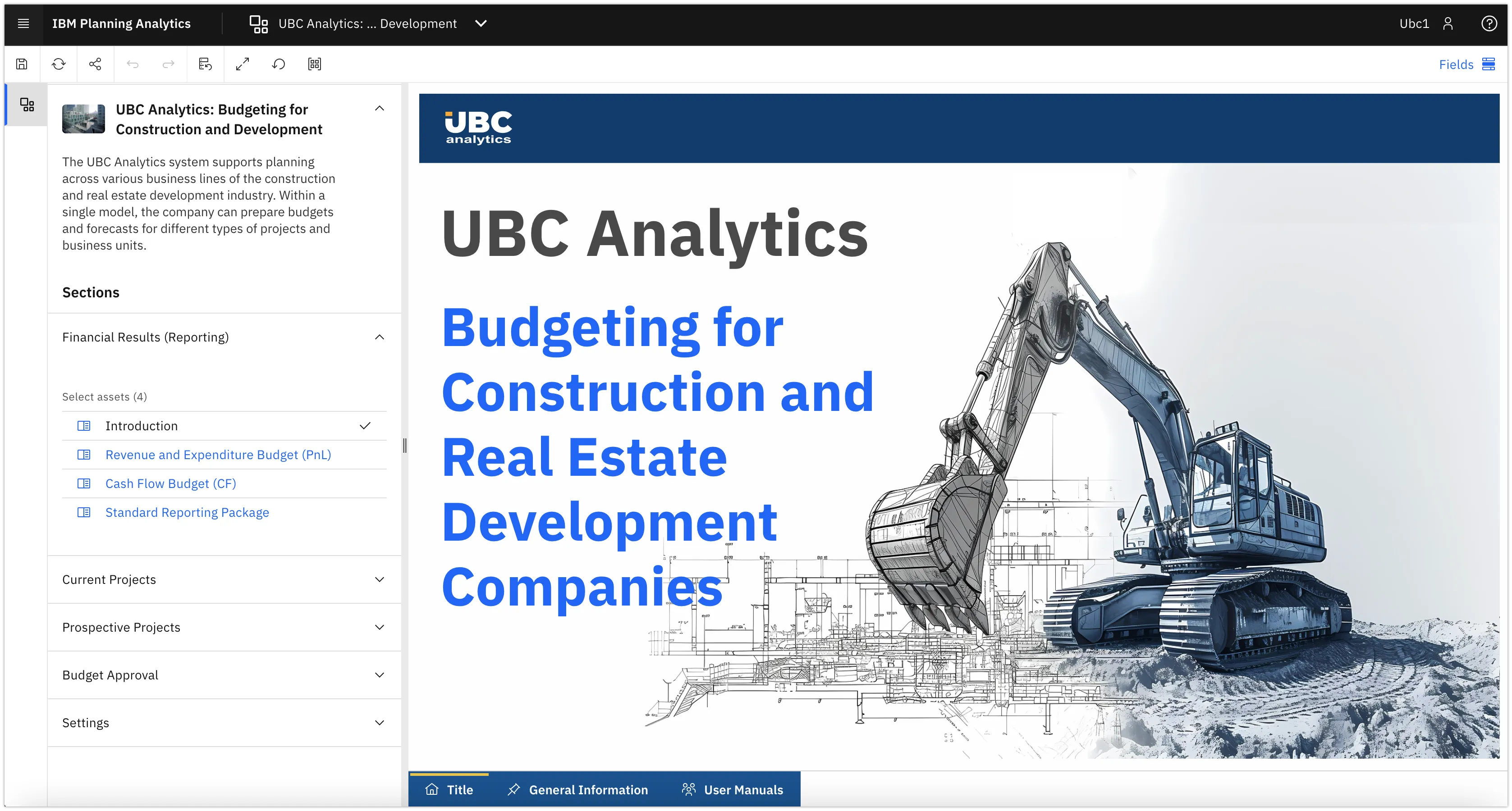 UBC Analytics: Система бюджетування будівництва та девелопменту